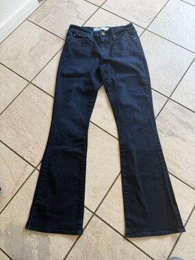 Women's Dark Indigo Boot Cut Jeans - Stretch Bootleg Style